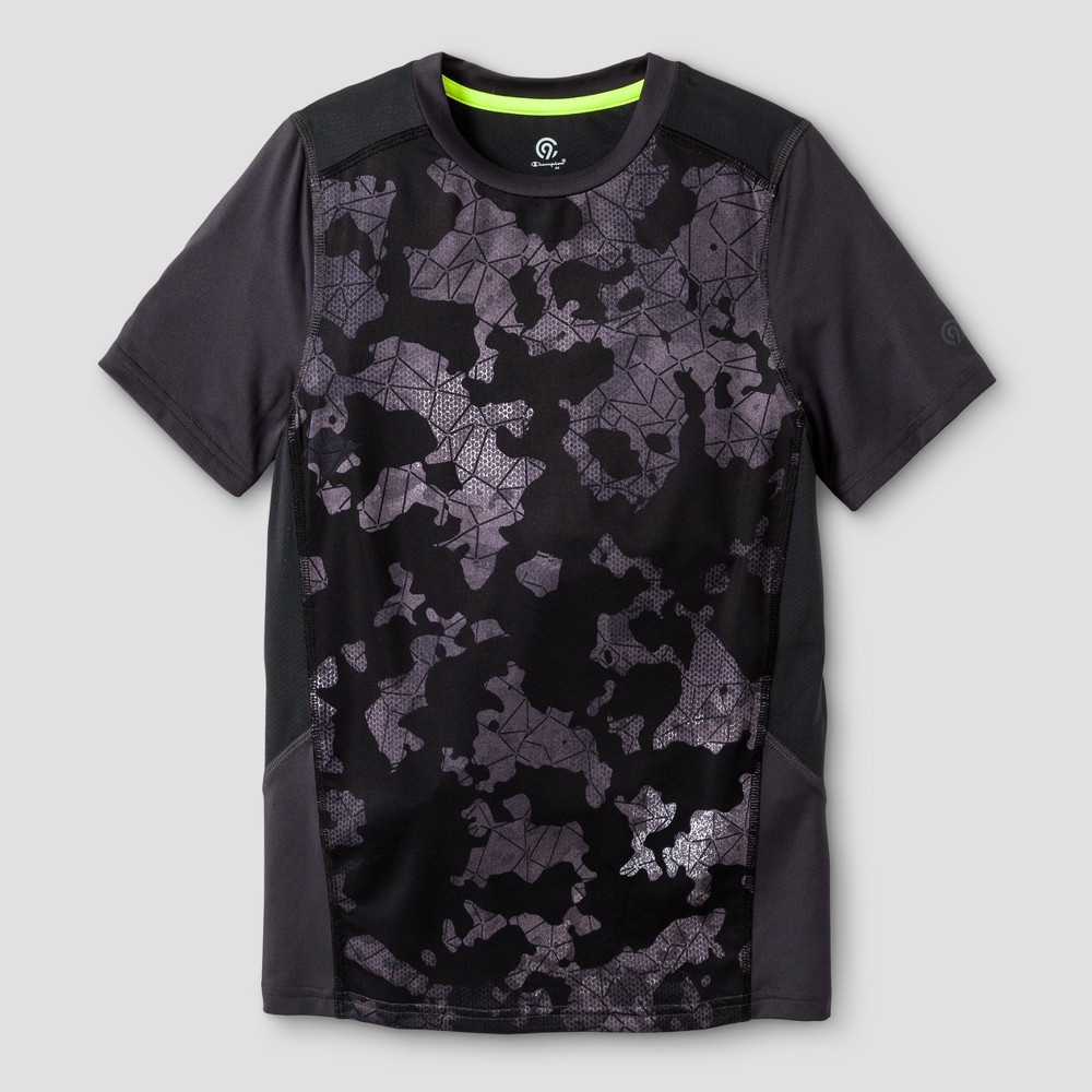Boys Novelty Compression T-Shirt - C9 Champion Black Camo XL