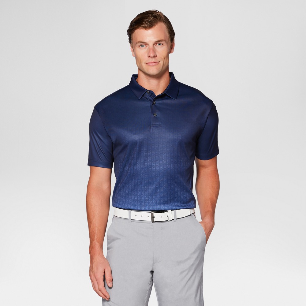 Mens Textured Ombre Golf Polo - Jack Nicklaus Peacoat/Blue XS