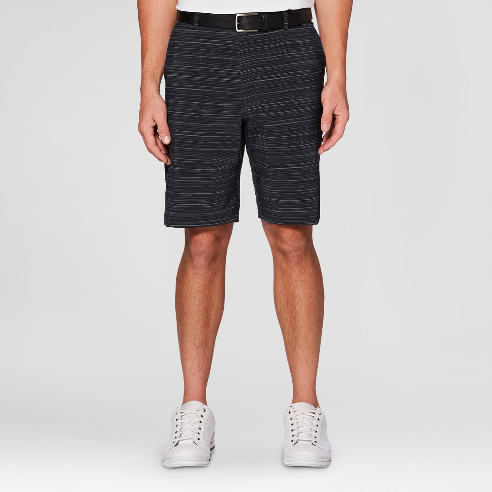 Mens Textured Printed Golf Shorts - Jack Nicklaus Caviar/Black 30