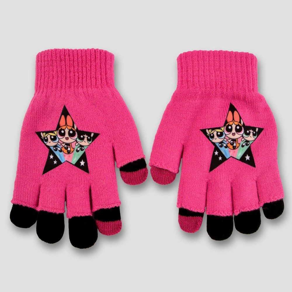 Girls Power Puff Texting gloves - Pink/Purple