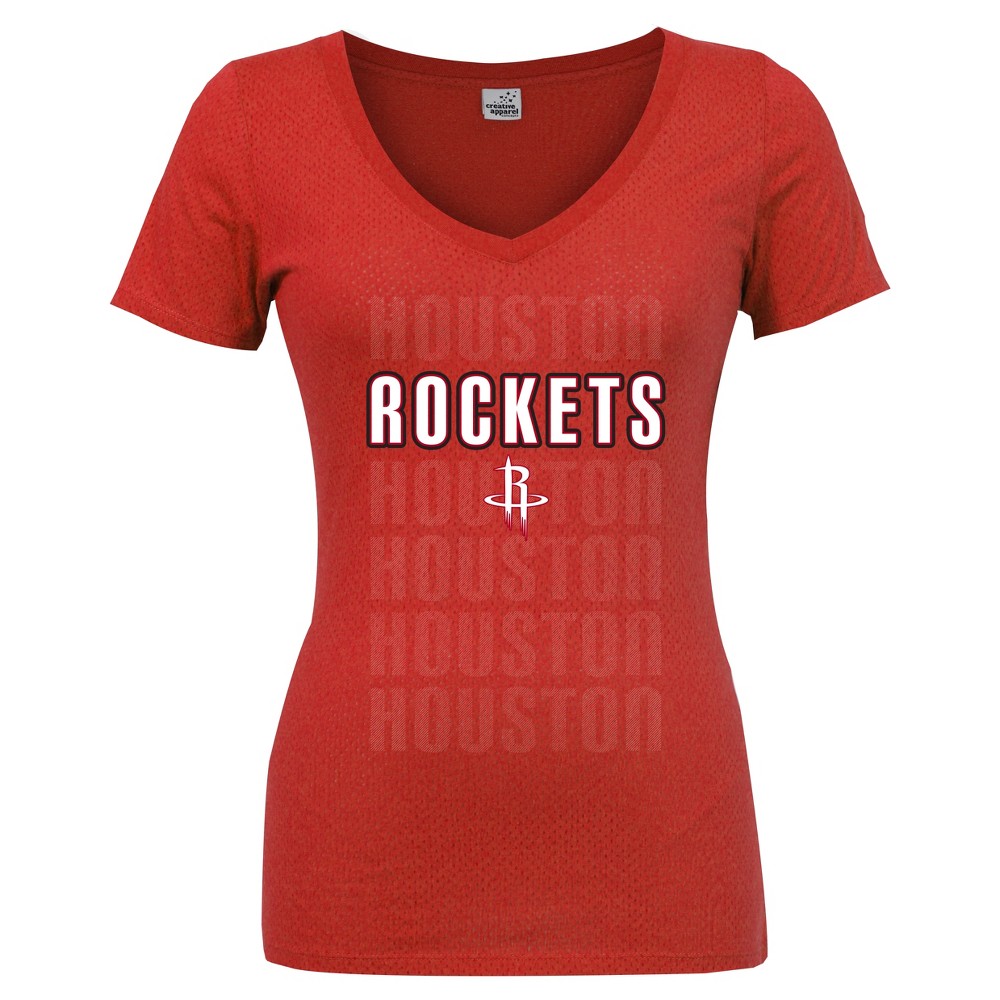 Houston Rockets Womens Short Sleeve Mesh Burnout T-Shirt - S