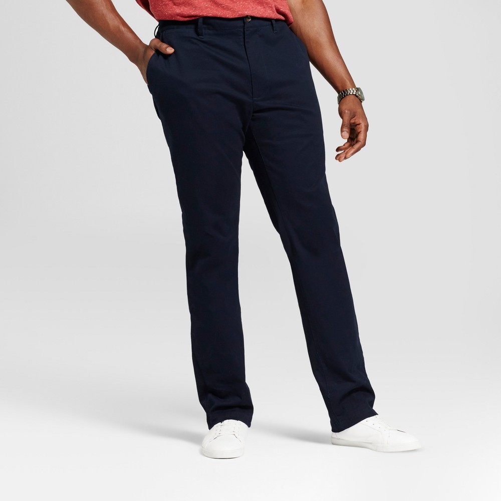 Mens Big & Tall Athletic Fit Hennepin Chino Pants - Goodfellow & Co Navy (Blue) 30X36