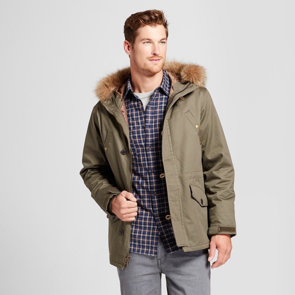 Mens Military Winter Parka-Army Green - Goodfellow & Co Olive XL