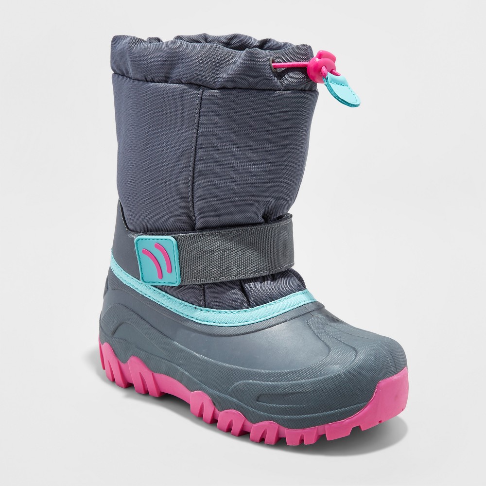 Girls Pita Toggle Top Winter Boots - Cat & Jack Gray 5