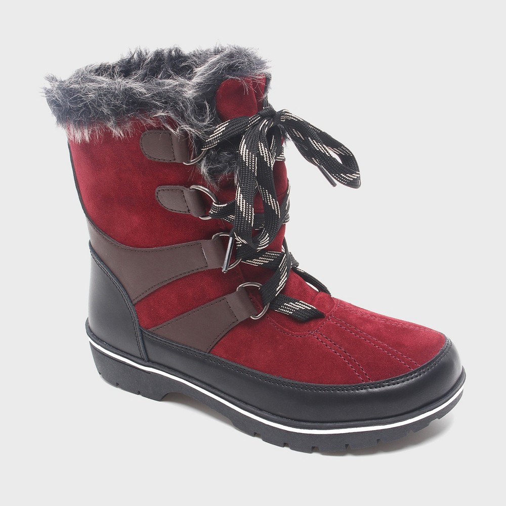 Womens Floria Short Functional Winter Boots - Merona Burgundy (Red) 6