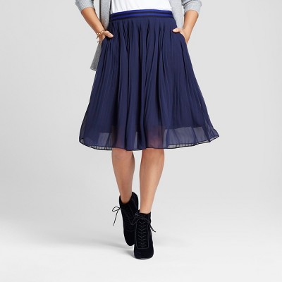 Target navy shop pleated skirt