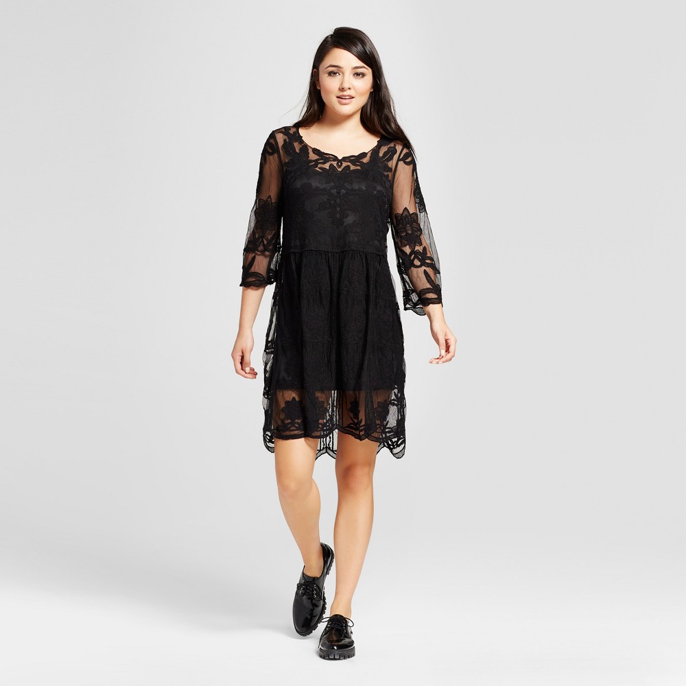 Womens Crochet Dress - K by Kersh Black M