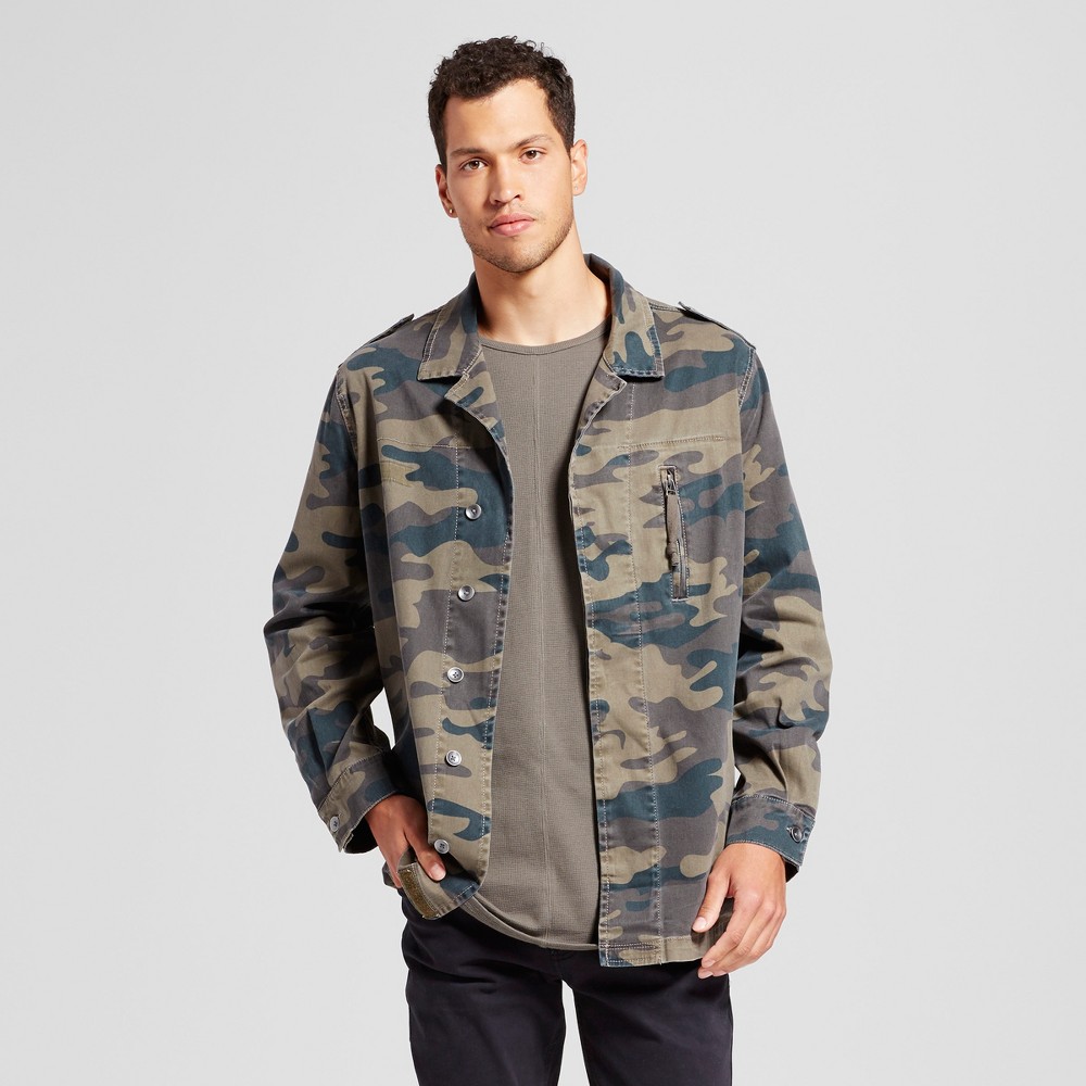 Mens Camo Military Jacket - Jackson Olive M, Green