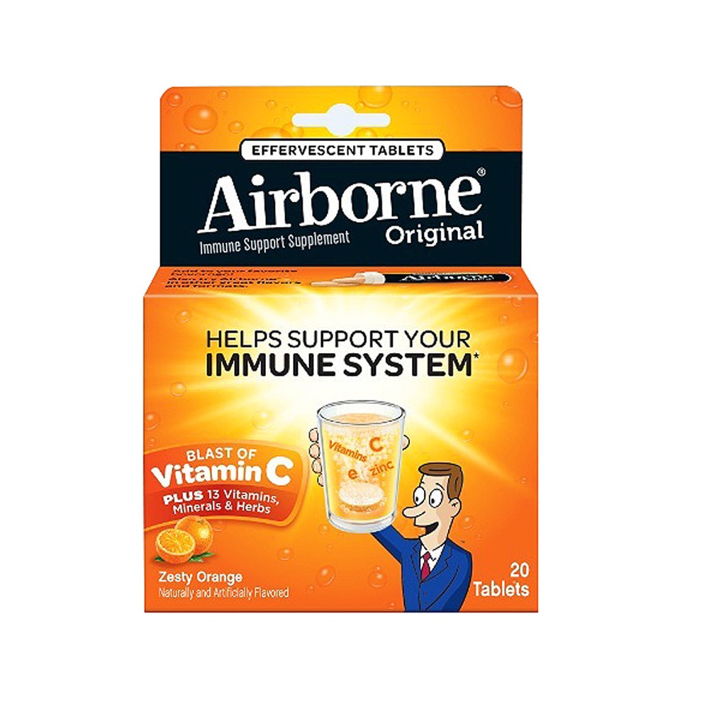 Airborne Effervescent Tablets - Zesty Orange - 20ct