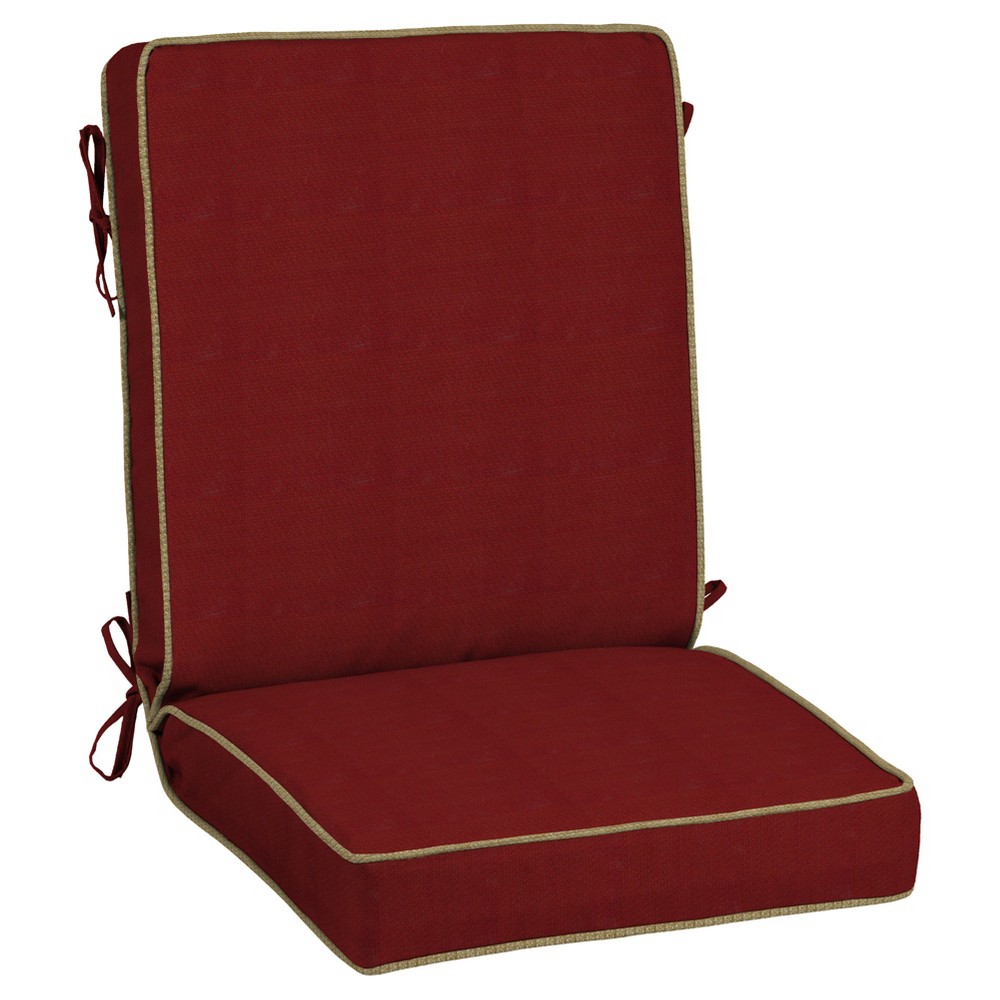 Berry Texture Snap Dry Chair Cushion - Bombay Outdoors, Berry Red