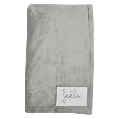 Plush Reversible Bed Blanket Twin Ash All The Feels Target