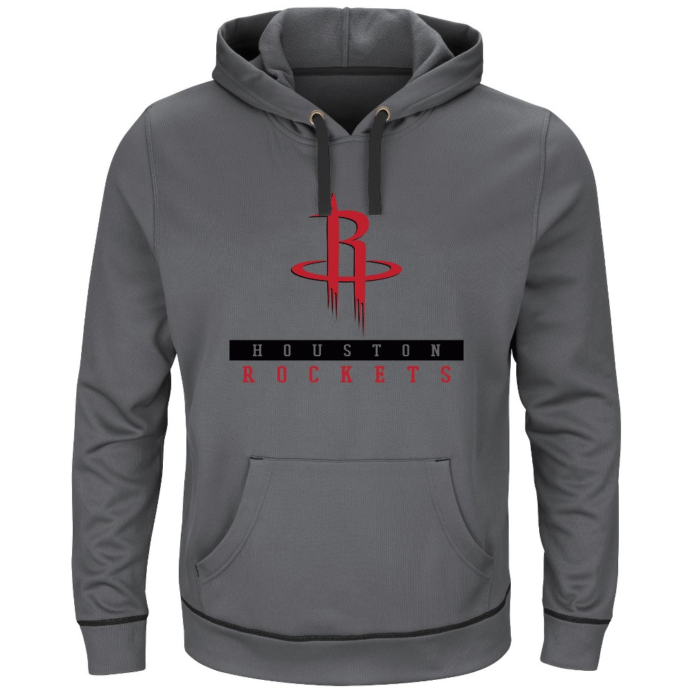 Houston Rockets Mens Team Logo Performance Pullover Hoodie - Charcoal Xxl