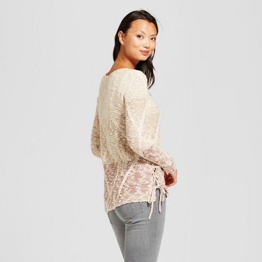 Women's Ombre Side Tie Pullover Sweater - Knox Rose™ Cream : Target