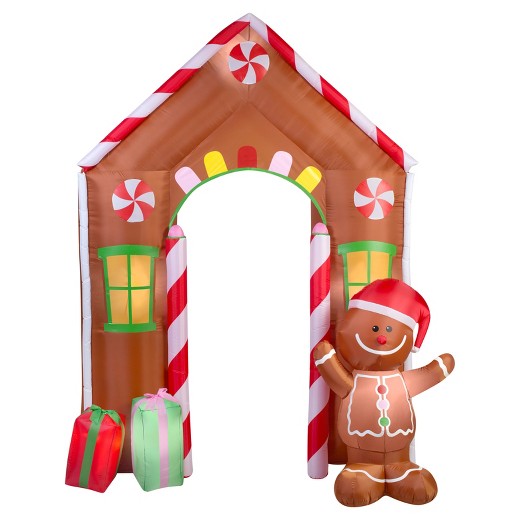9ft Inflatable Gingerbread House Archway : Target