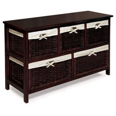 Badger Basket Storage Unit Wicker Basket Brown