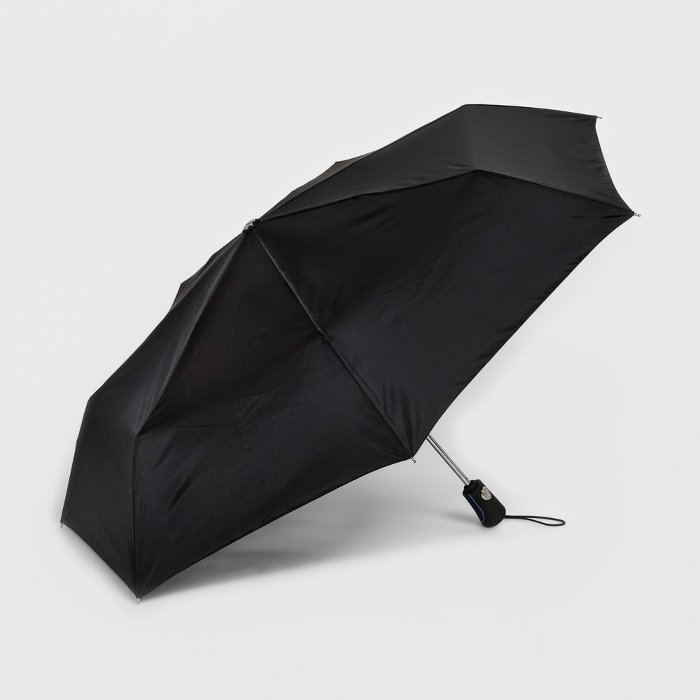 Totes Compact Umbrella With NeverWet Technology - Black