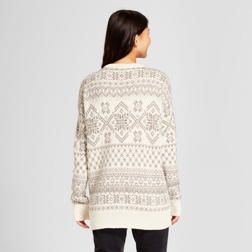 Women's Patterned Pullover Sweater - Mossimo Supply Co.™ Cream ...