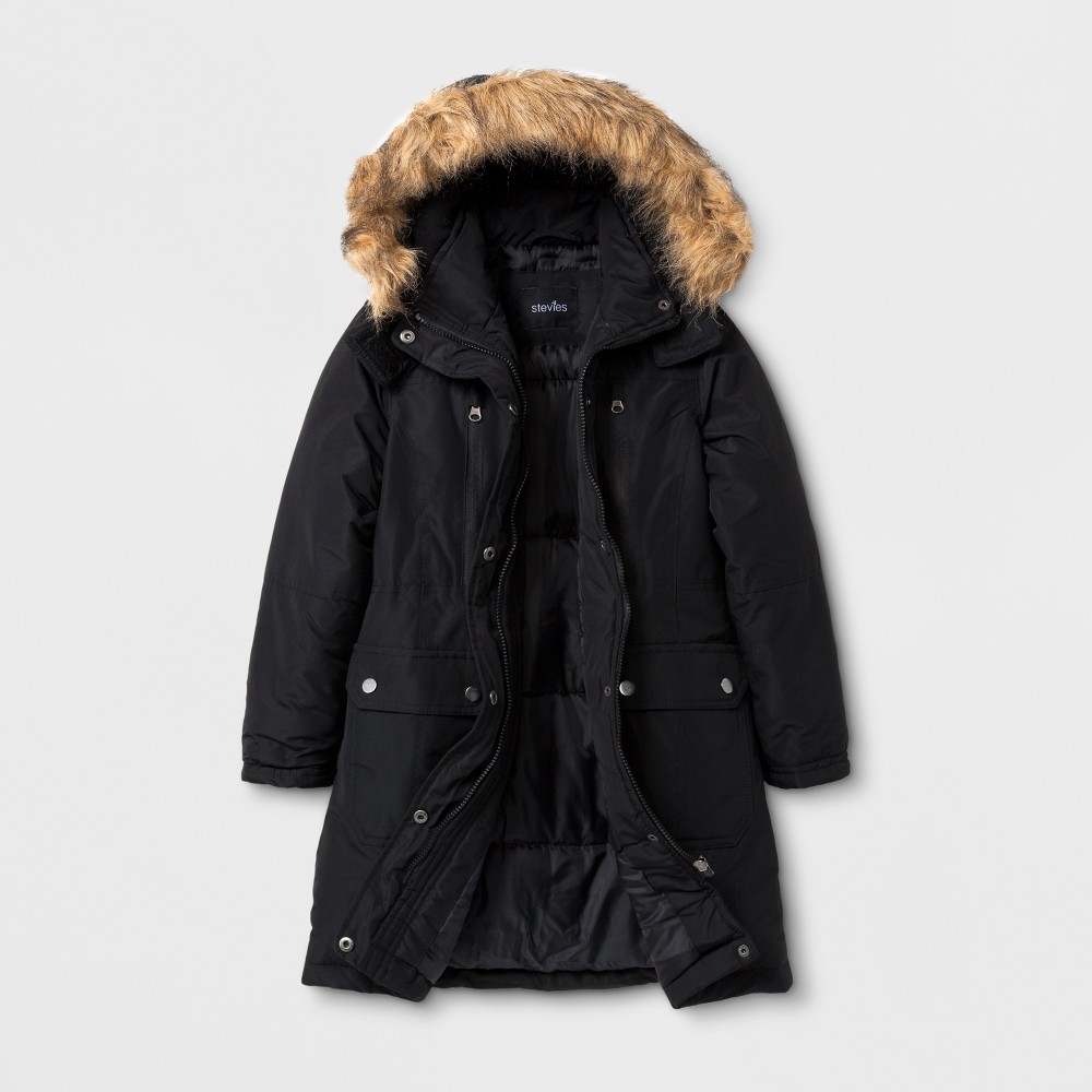 Stevies Girls Parka - Black S