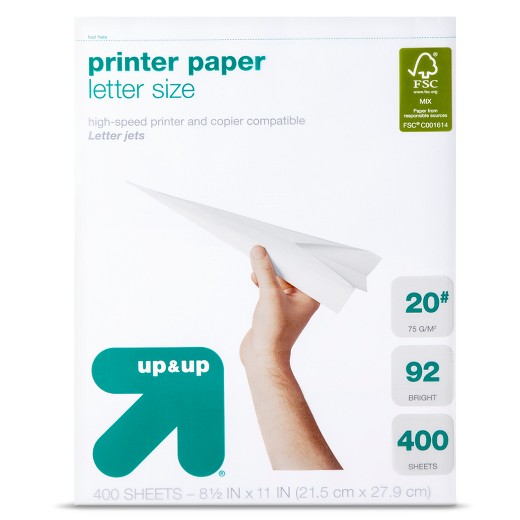Printer Paper Letter Size 20lb 750ct White up & up Target