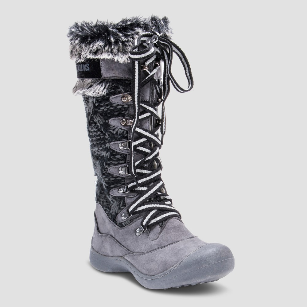 Womens Gwen Boots - Muk Luks Gray 8