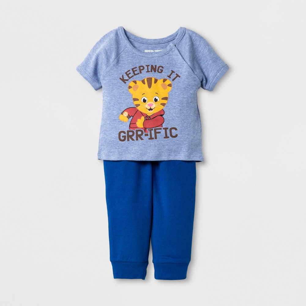 Baby Girls Daniel Tigers Neighborhood Doll And Child Clothing Set - Navy 6 M, Blue