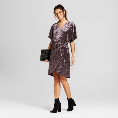 Target velvet outlet wrap dress