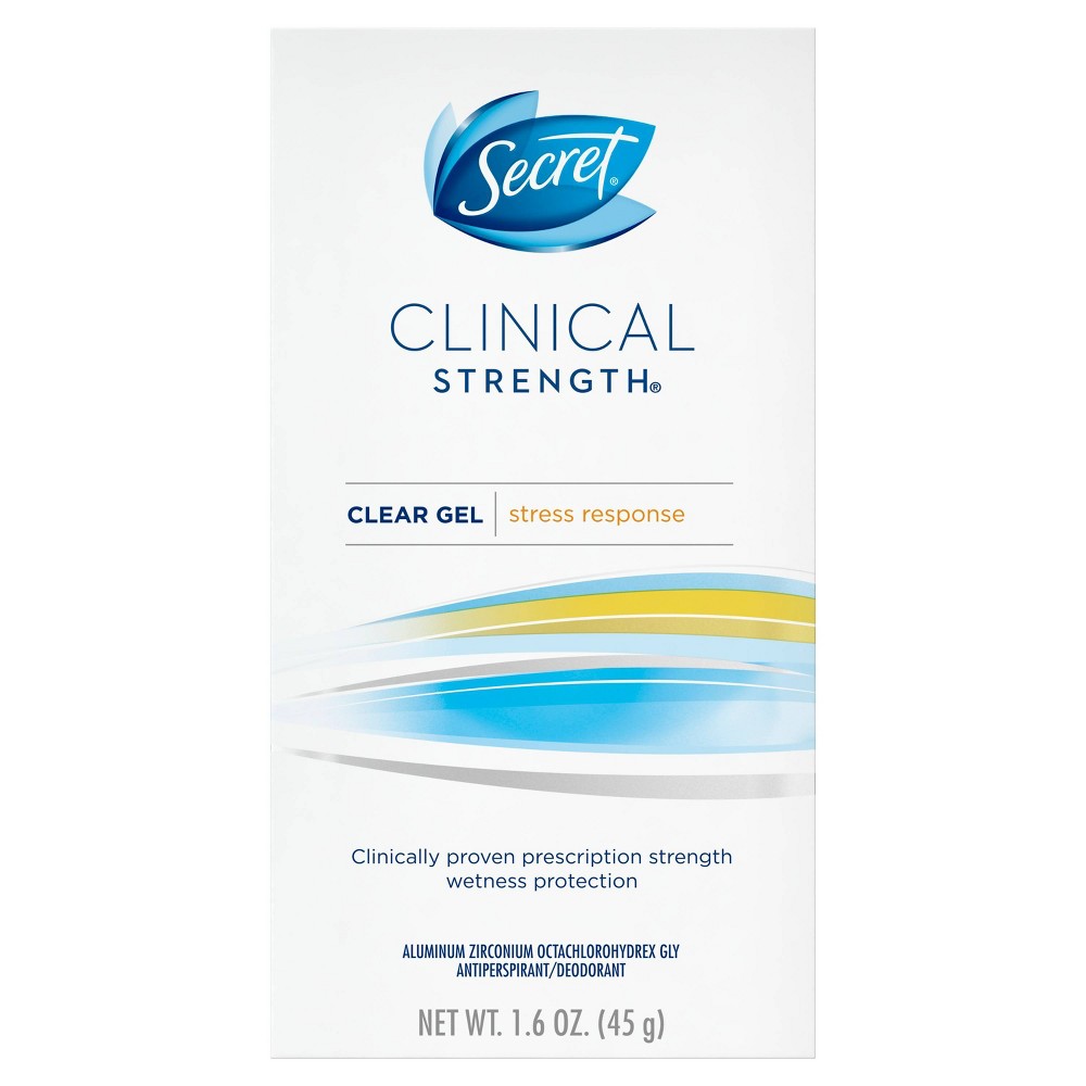 Secret Clinical Strength Stress Response Clear Gel Antiperspirant and Deodorant - 1.6oz, White