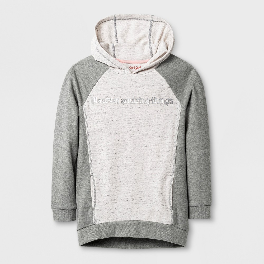 Girls Graphic Pullover - Cat & Jack Gray M