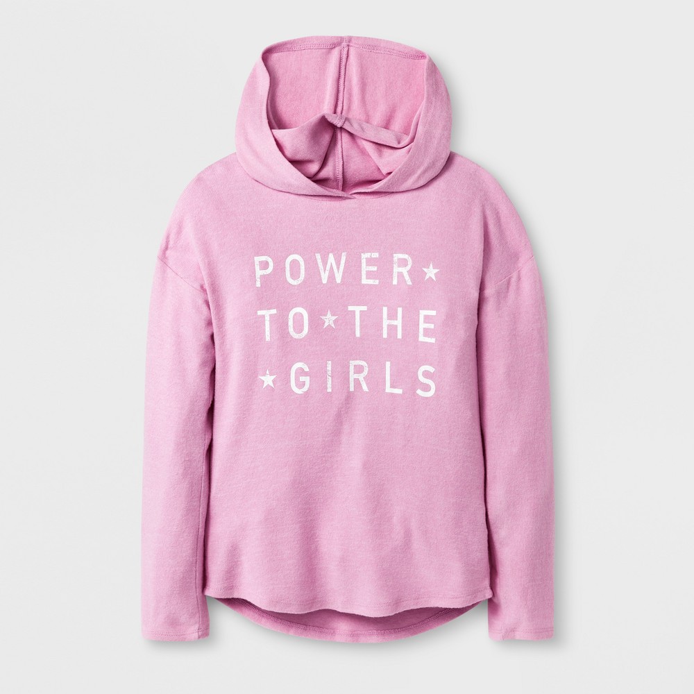 Grayson Social Girls Power To The Girls Graphic Hoodie - Lilac S, Purple