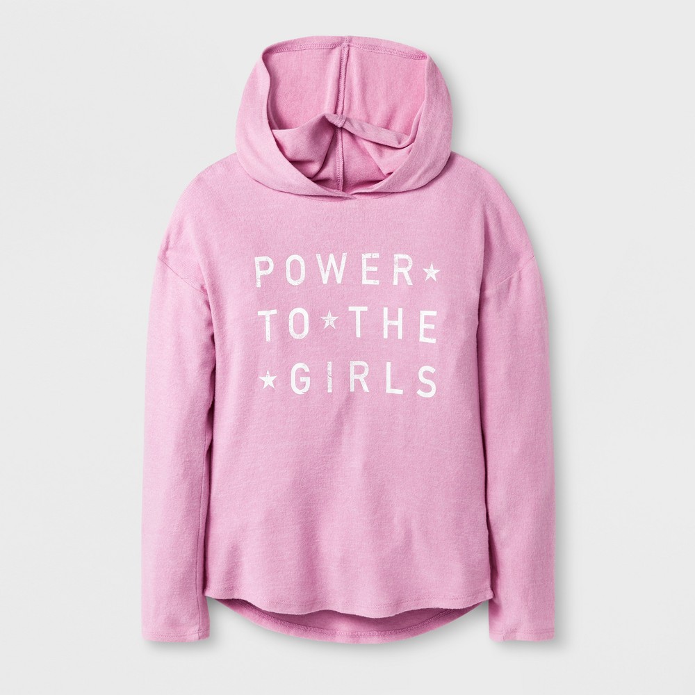 Grayson Social Girls Power To The Girls Graphic Hoodie - Lilac XL, Purple