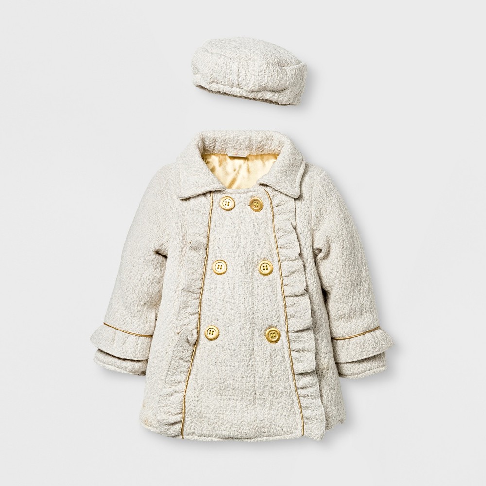 Outerwear Coats And Jackets Penny M 3T Cream, Girls, Beige