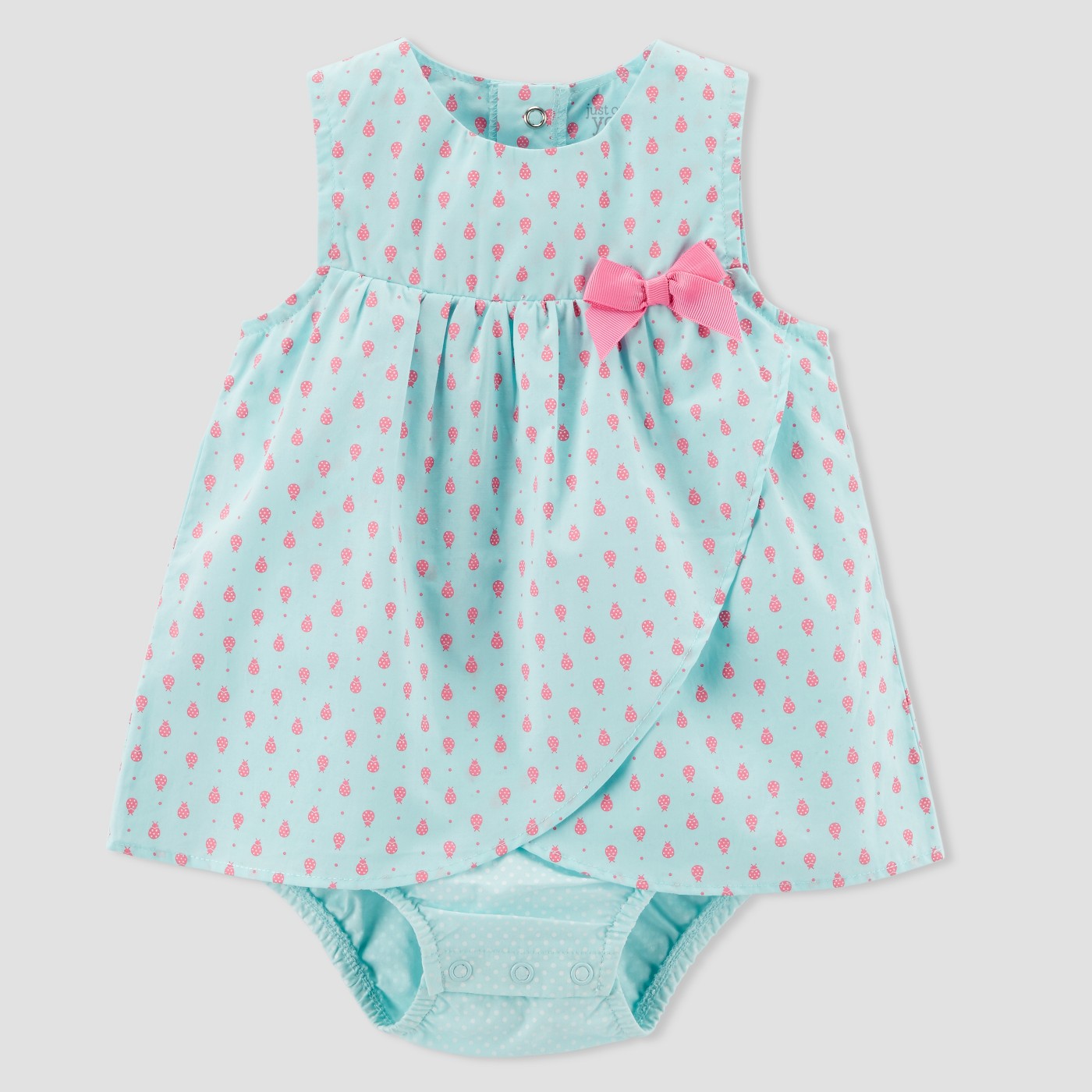 Baby Girls 1pc Ladybug Romper - Just One You Made by Carters Turquoise - image 1 of 1