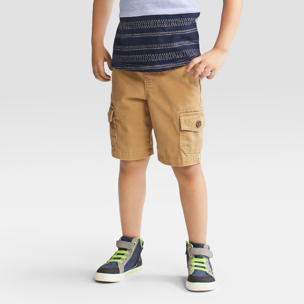Toddler Boys Pull-On Cargo Shorts - Cat & Jack Brown - 4T