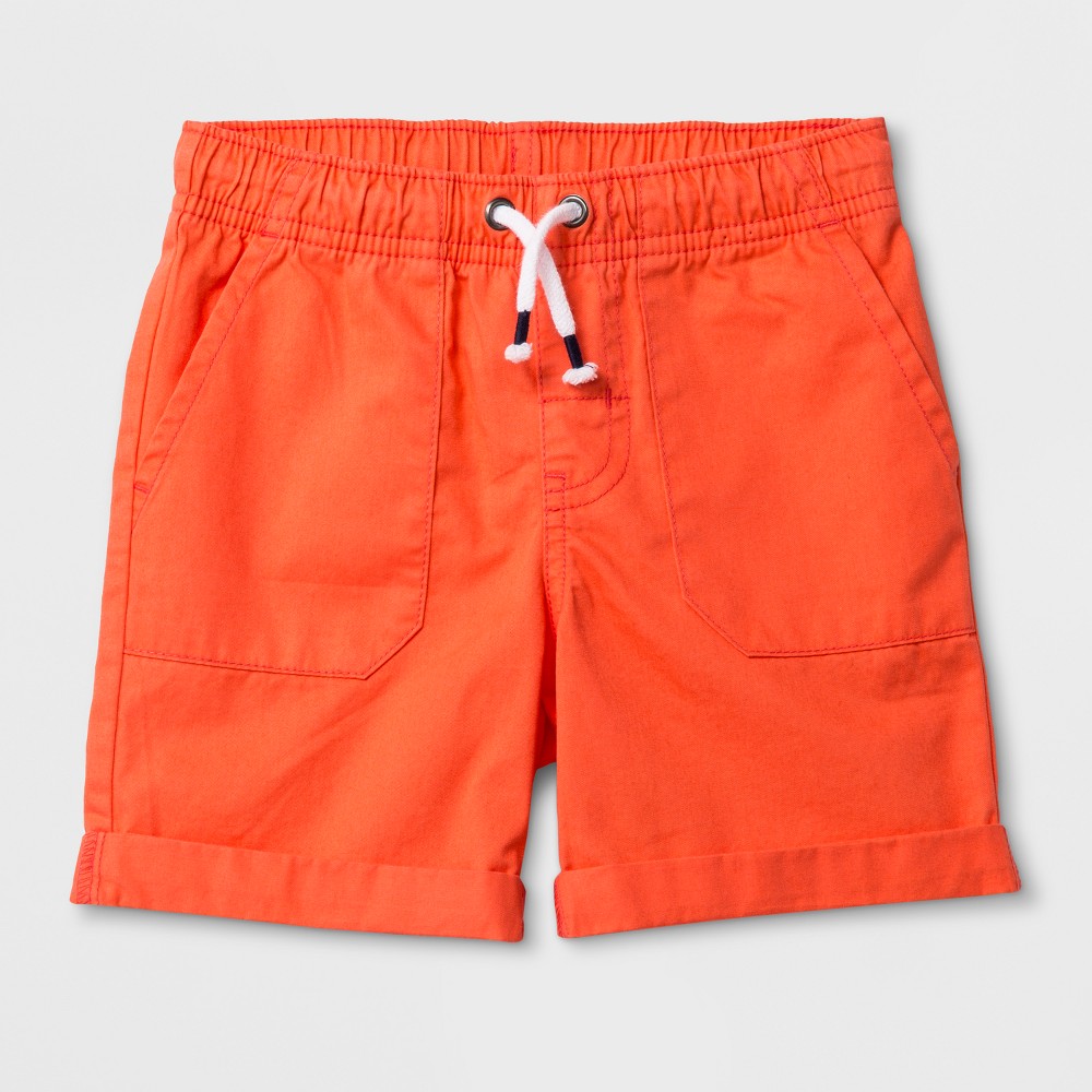 Toddler Boys Pull-On Shorts - Cat & Jack Tangerine - 2T, Orange