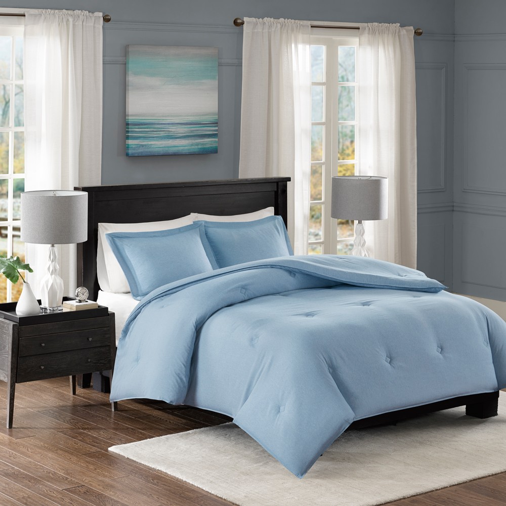 Blue Bradley Down Alternative Comforter Mini Set King/California King