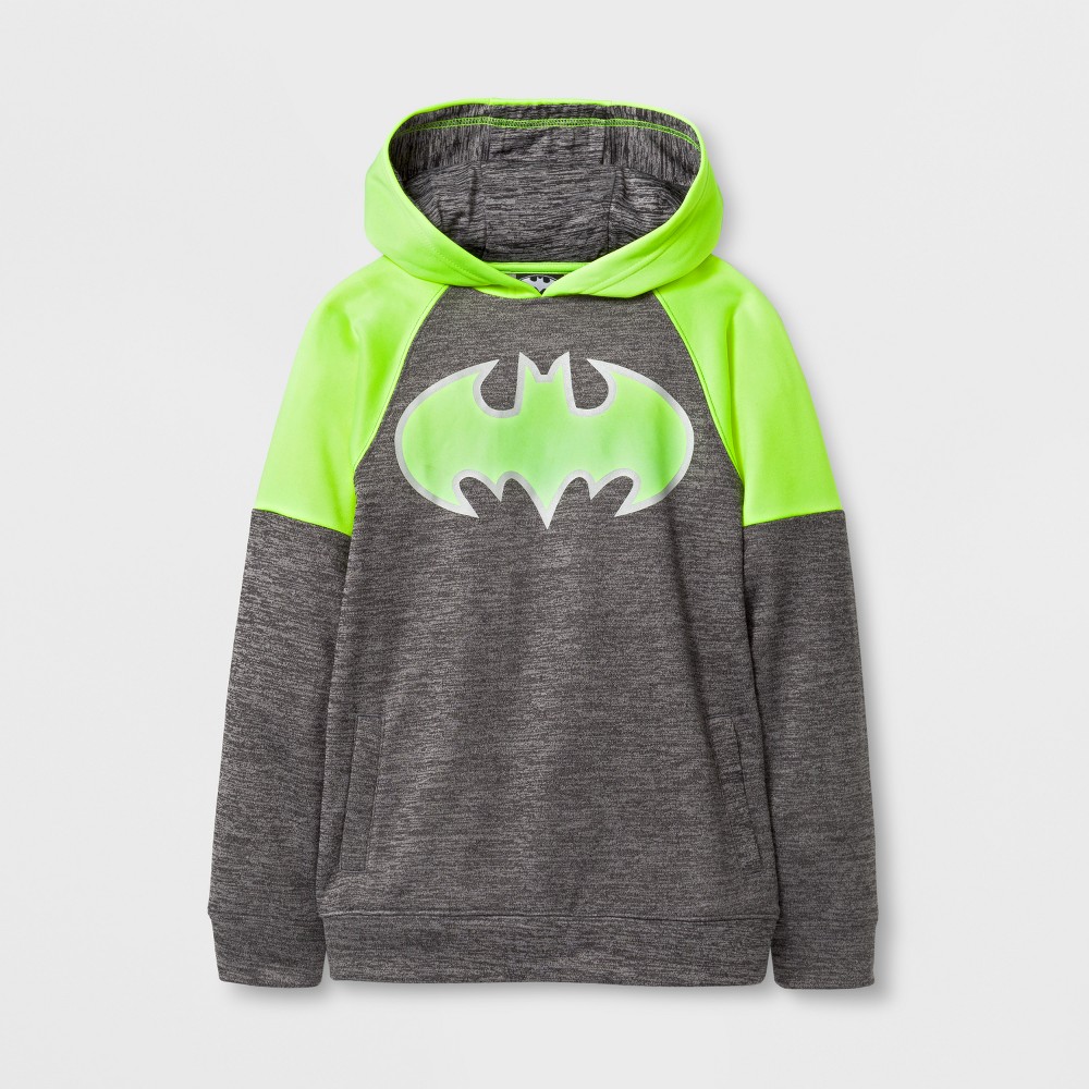 Boys DC Comics Batman Activewear Long Sleeve Hoodie - Gray XS