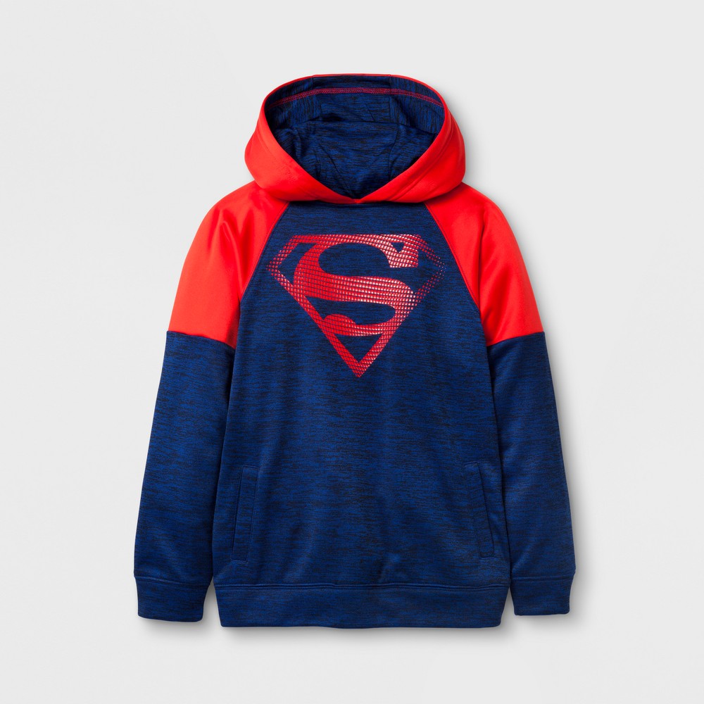 Boys DC Comics Superman Activewear Long Sleeve Hoodie - Blue XS