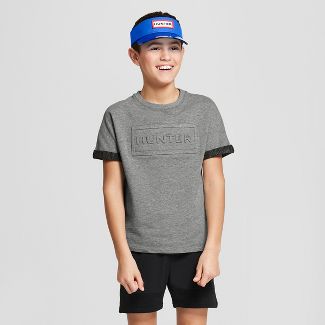 Hunter for Target Boys' Embossed Rolled Short Sleeve T-Shirt - Gray