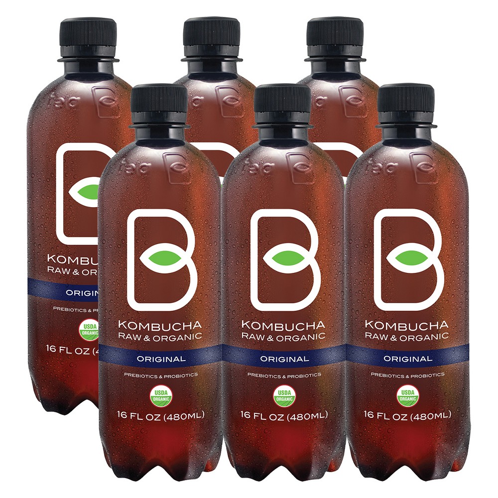 B-Tea Raw & Organic Original - 6pk/16 fl oz Bottles