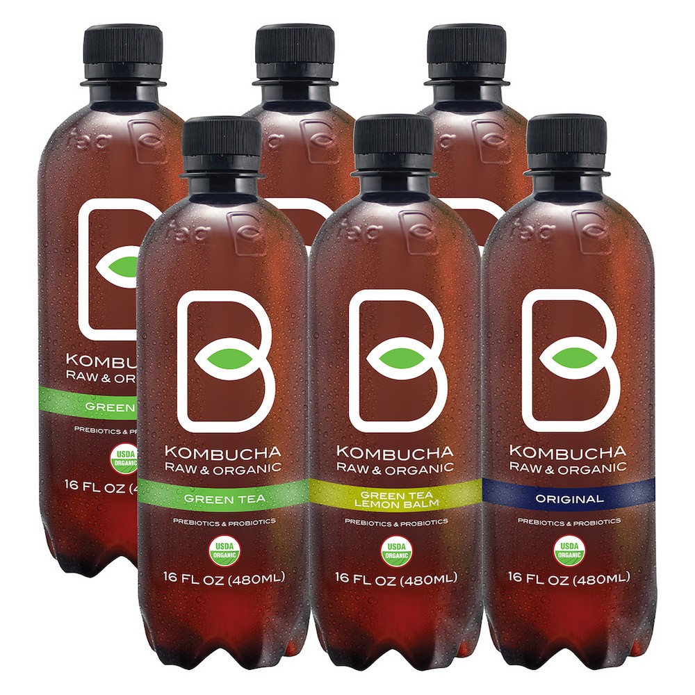 B-Tea Raw & Organic Variety Pack - 6pk/16 fl oz Bottles