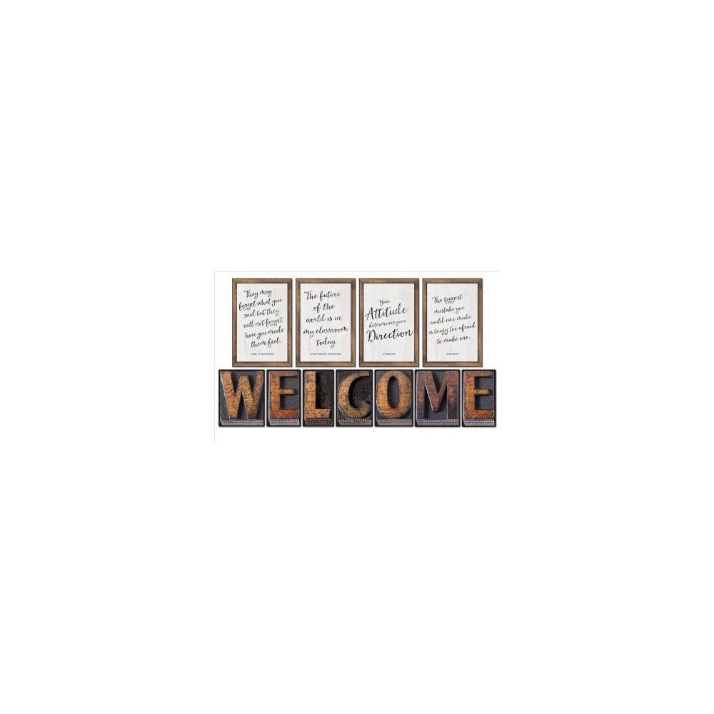 Industrial Chic Welcome Bulletin Board Set (Paperback)