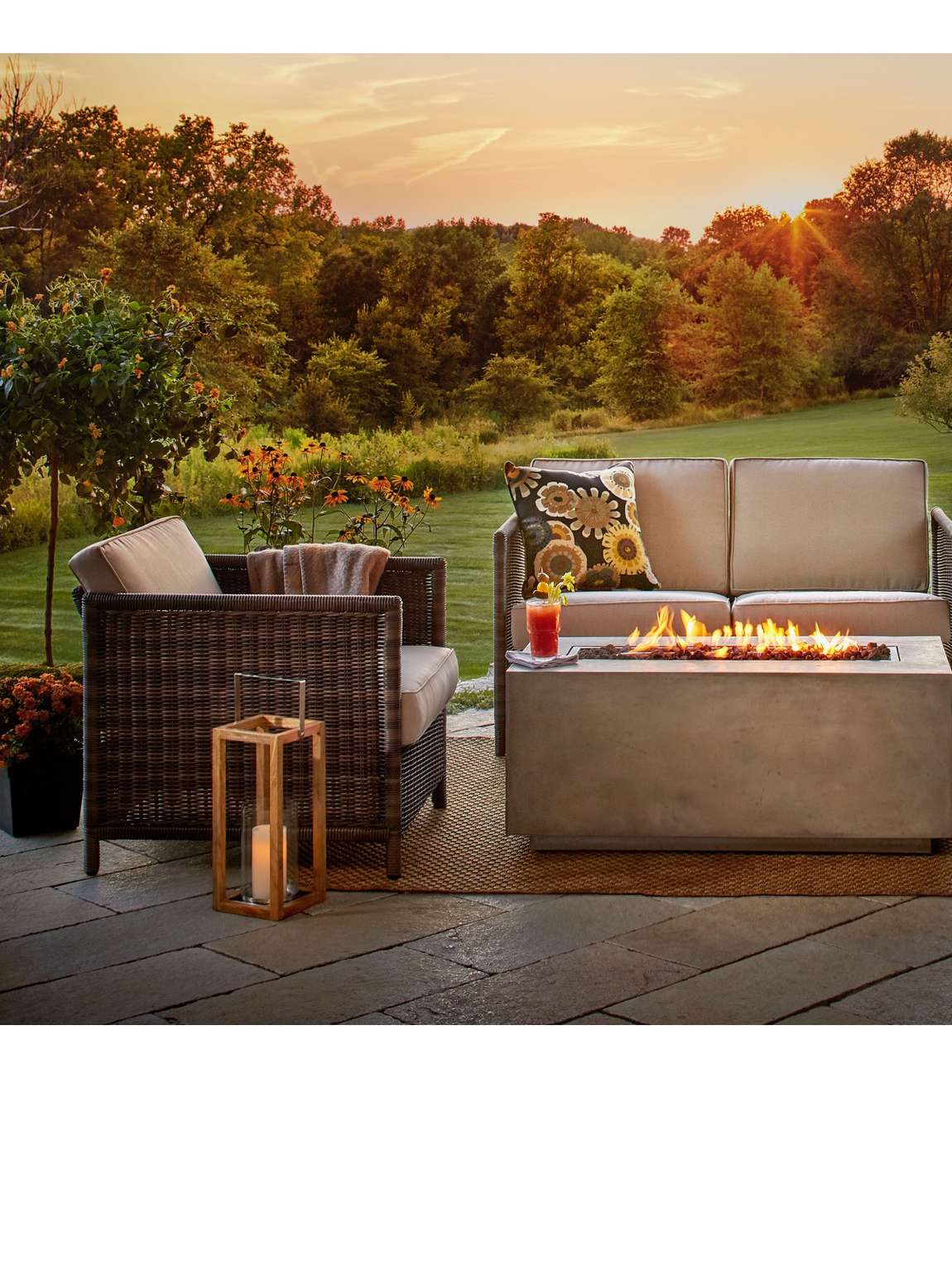 clearance patio cushion sets on Cozy Outdoor Lounge Collection Target