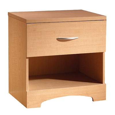 Mainstays Emery Open Shelf Nightstand Rustic Oak Brickseek