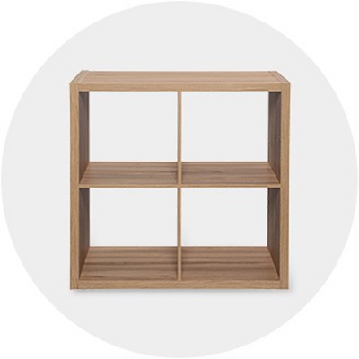 oak toy storage unit