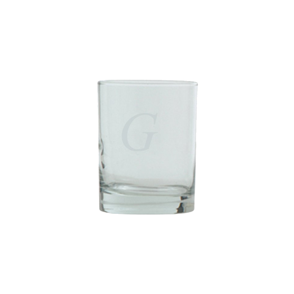 Block Monogram Double Old Fashioned Set of 4   G