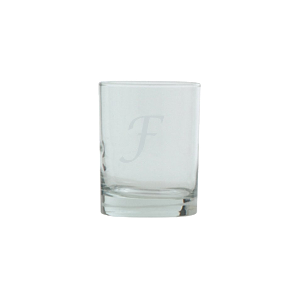 Script Monogram Double Old Fashioned Set   F