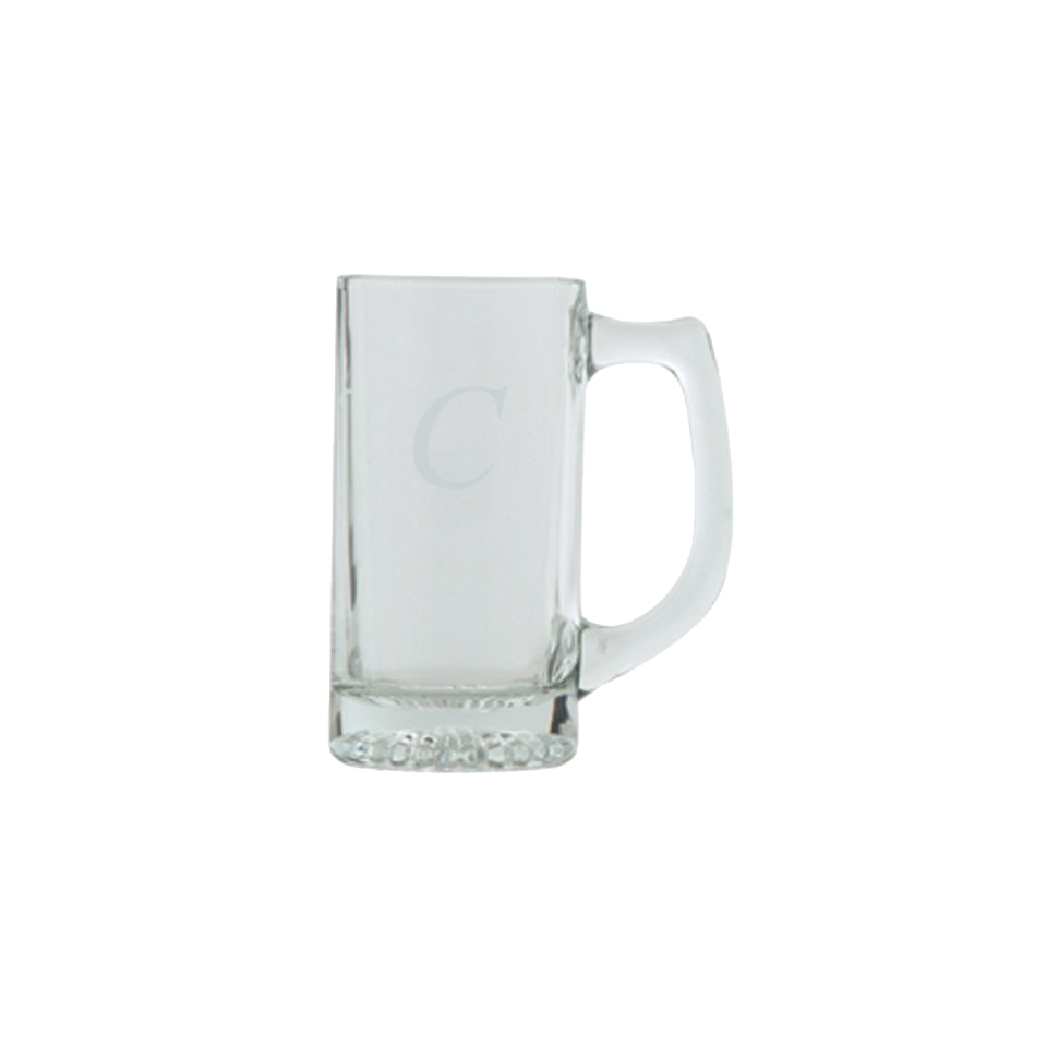 Block Monogram Beer Mug Set of 4   C