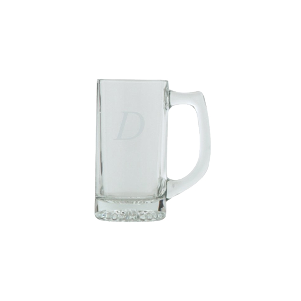 Block Monogram Beer Mug Set of 4   D