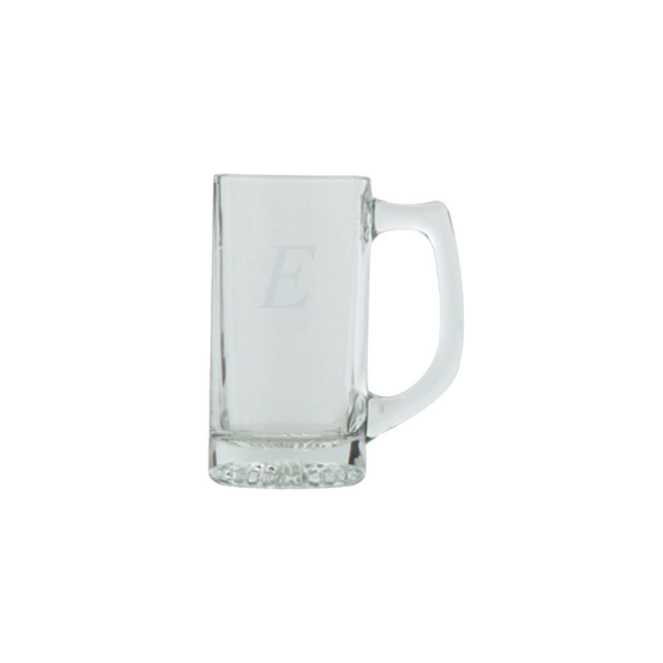 Block Monogram Beer Mug Set of 4   E