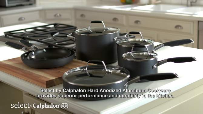 Select by Calphalon 8pc Hard-Anodized Non-Stick Cookware Set, 2 of 8, play video